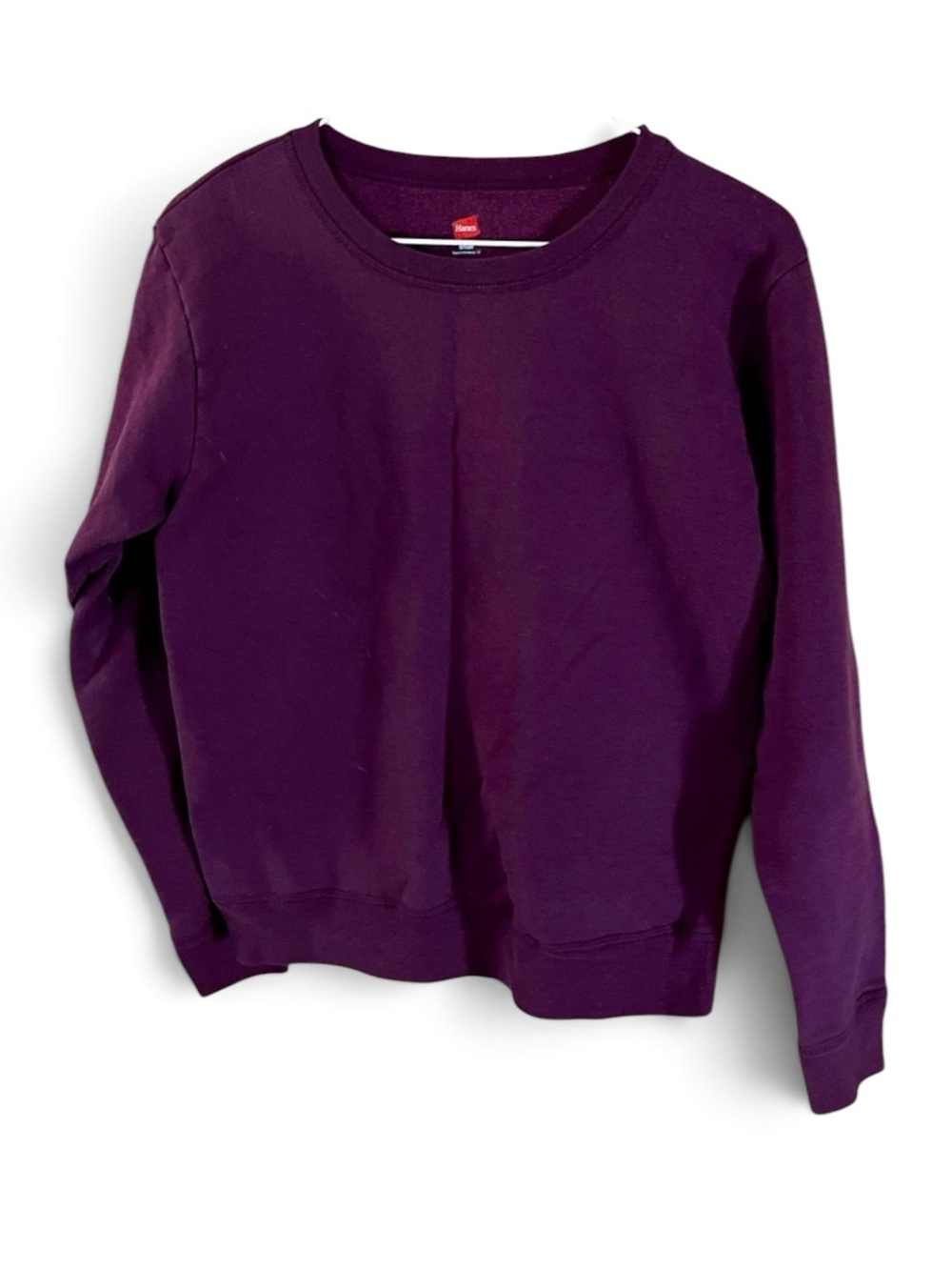 Hanes Maroon Basic Crew Pullover Sweatshirt